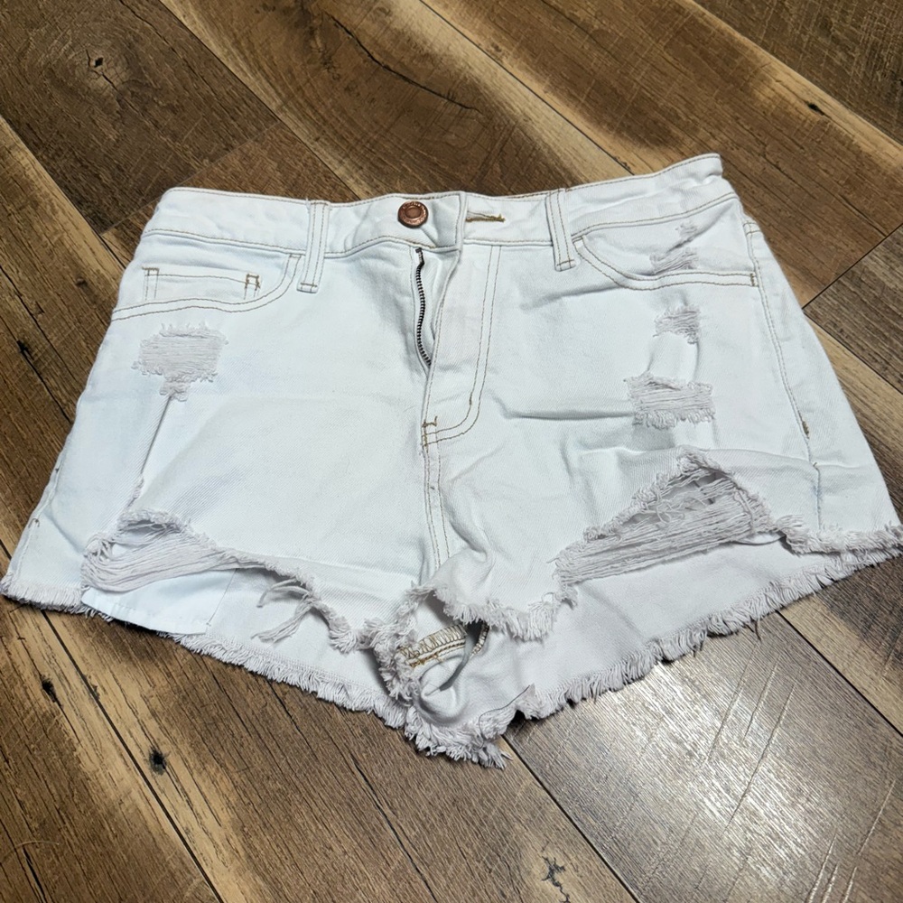 SO (Goods for life) Cut off shorts w/ rainbow embroidered